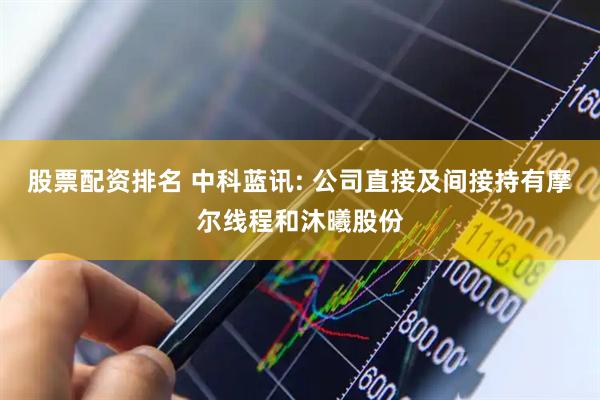 股票配资排名 中科蓝讯: 公司直接及间接持有摩尔线程和沐曦股份